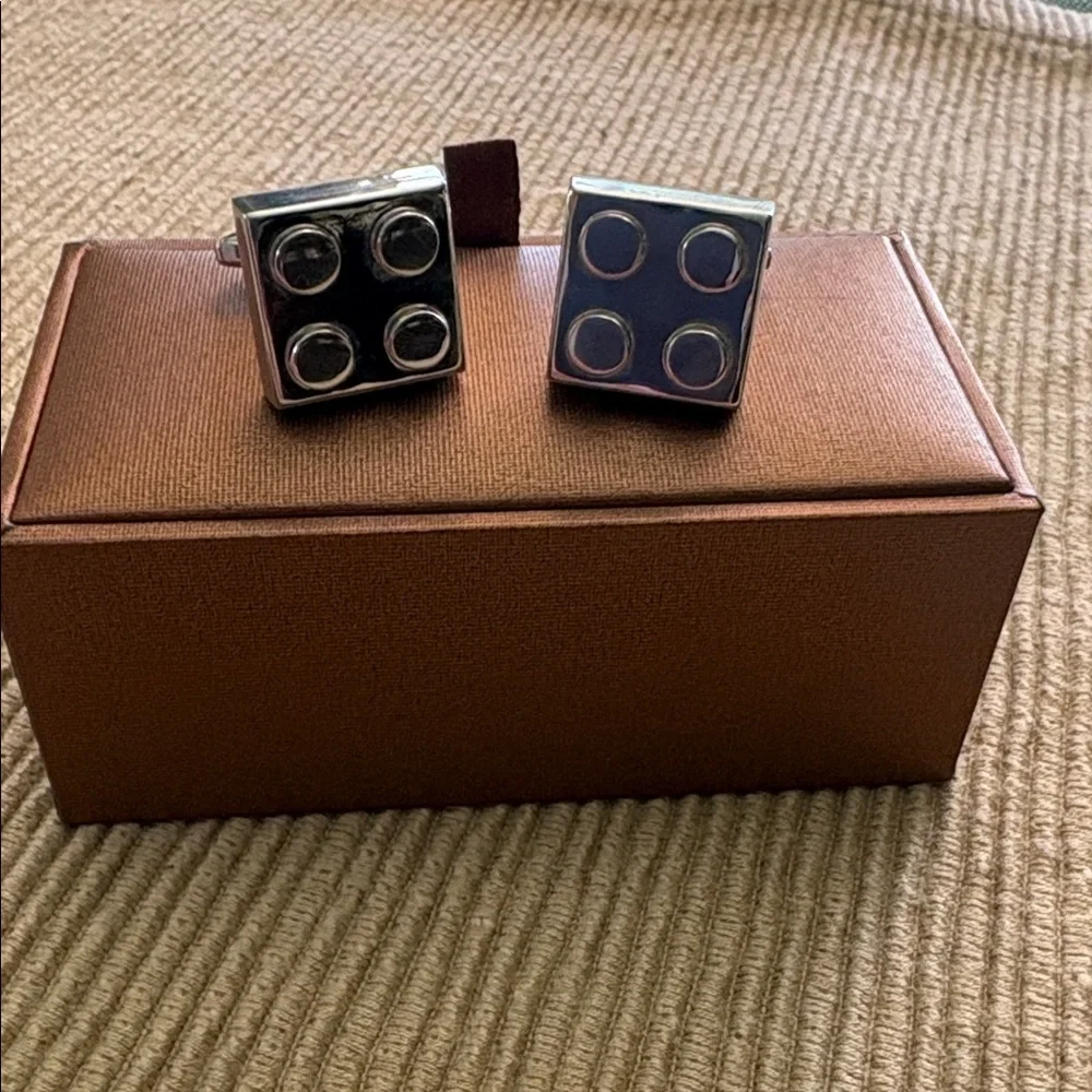 Silver Plated LEGO Cufflinks - Picture 2 of 4